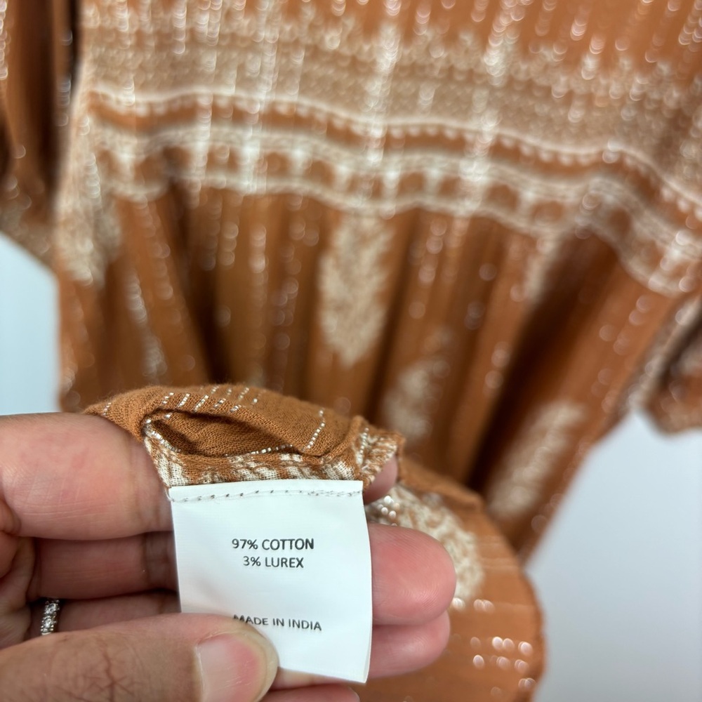 Daughters of India Rust Brown Printed Bohemian Maxi Dress - Picture 9 of 14